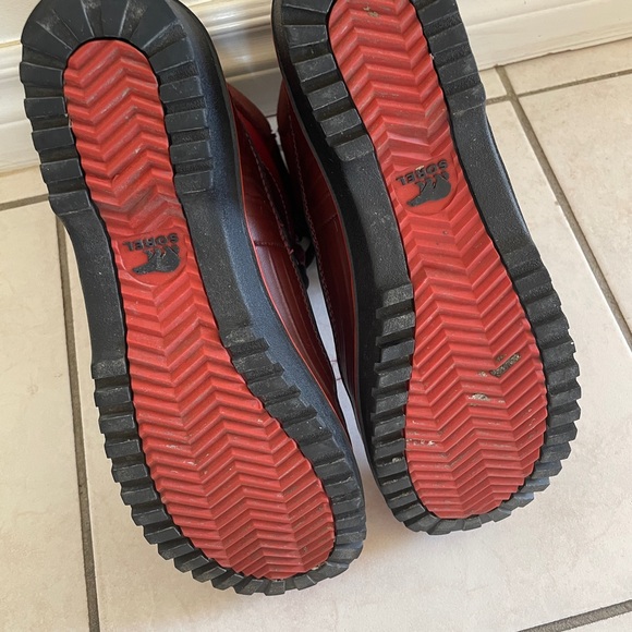 Sorel Tivoli Women’s Winter Boots waterproof red mid-cut, size 10 US 41 EU - Picture 4 of 10